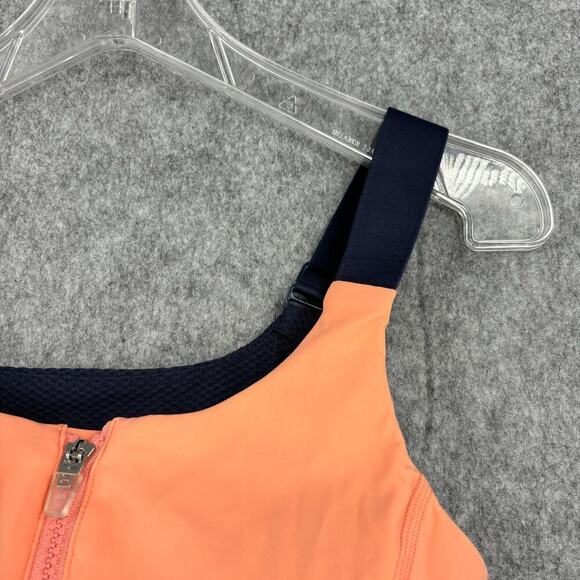 Outdoor Voices Powerhouse Sports Bra Front Zip Melon Dark Sky Blue S/M C Cup - Picture 4 of 10